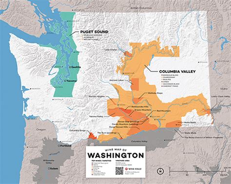 Wine Country Washington State Map Map
