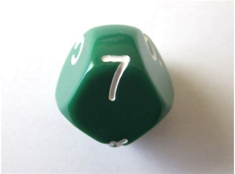 Its A Truncated Sphere 7 Sided Die Most Of The 7 Sided Dice Are Based