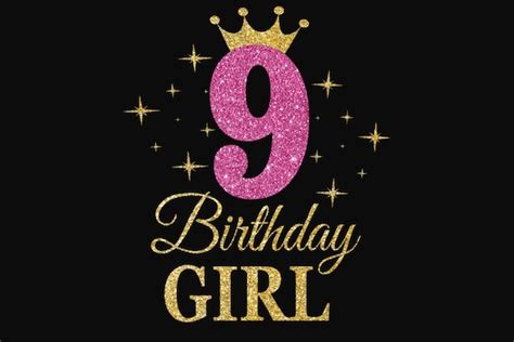9th Birthday Svg 9th Girl Birthday Svg Birthday Princess Etsy Canada