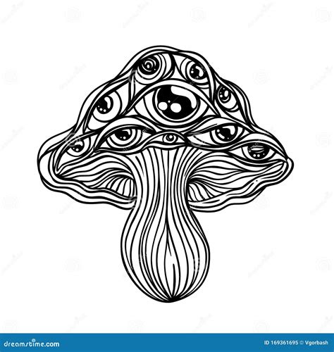 Aesthetic Coloring Pages Mushroom Psychedelic Mushrooms Coloring Page