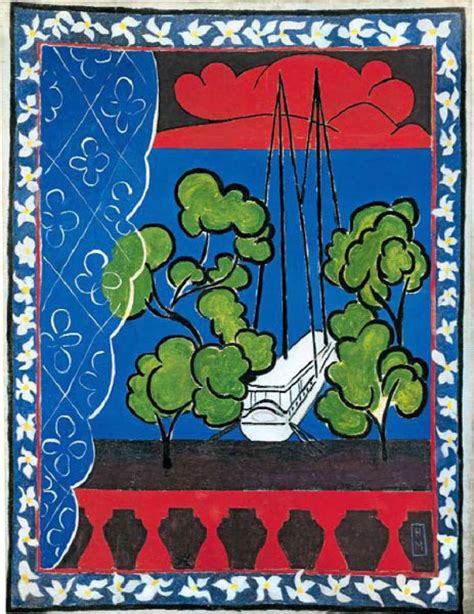 Henri Matisse Fen Tre Tahiti Gouache Sur Toile X