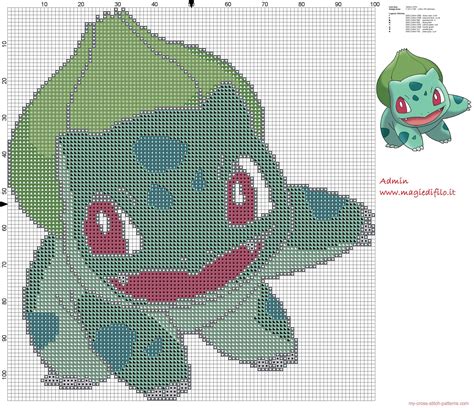 Coleção Com 51 Gráficos Do Desenho Pokémon Em Ponto Cruz