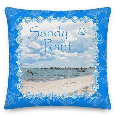 Sandy Point X Throw Pillow For Your Ct Ri Coastal Home