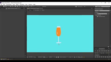 After Effects Tutorial Glass Filling Animation Liquid Glass Filling