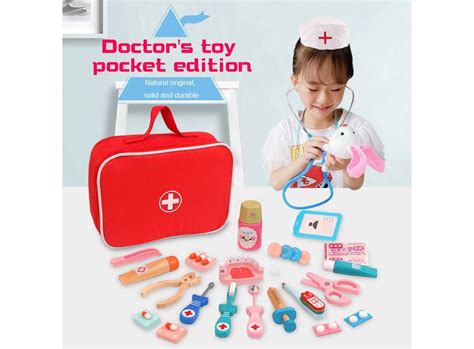 Hot Wooden Children Simulation Doctor Toy Real Life Injection Role