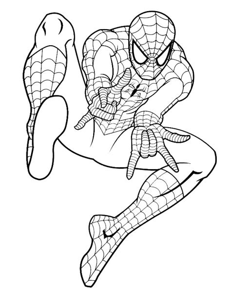 Mewarnai Gambar Spiderman Si Super Hero Yang Keren