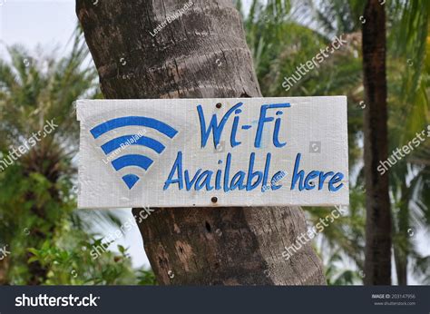 Wi-Fi Available Here Sign Stock Photo 203147956 : Shutterstock