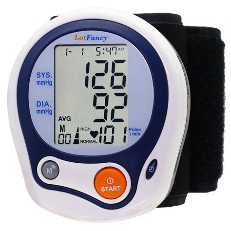 Lotfancy Wrist Blood Pressure Monitor Automatic Digital Bp Machine