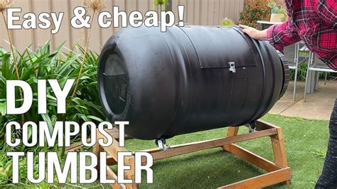 How To Make A DIY Compost Tumbler Bin So Cheap Easy YouTube