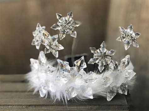 Snowflake Crown Winter Crown Childs Christmas Crown Fascinator Tiara