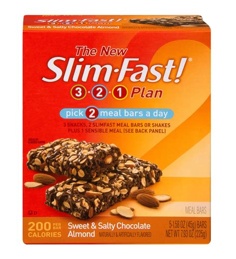 Slim Fast Sweet And Salty Chocolate Almond Meal Bars Shop Diet