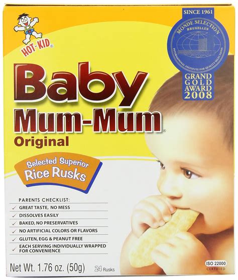 Baby Mum Mum Original Flavor Rice Biscuit 24 Pieces Pack Of 6