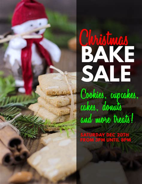 Christmas Bake Sale Flyer Template Postermywall