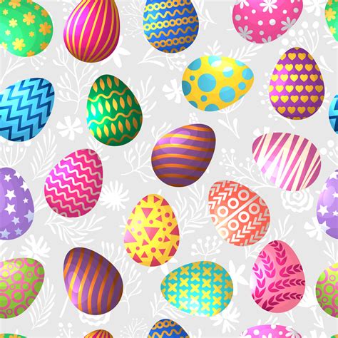 Seamless Pattern Of Colored Easter Eggs By Onyx