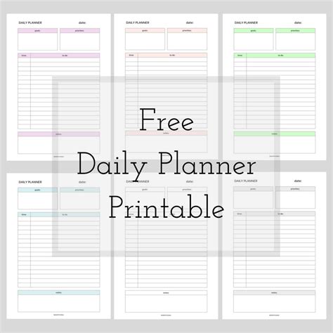 Simple Daily Planner Printable