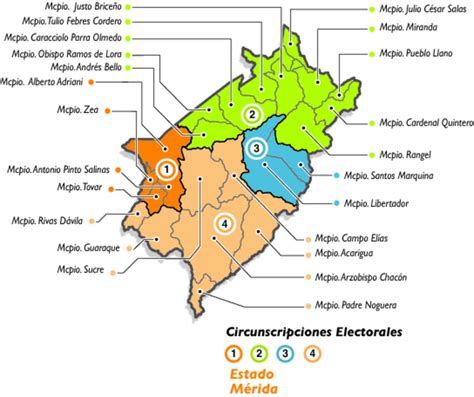 Mapa De Los Municipios De Merida Venezuela