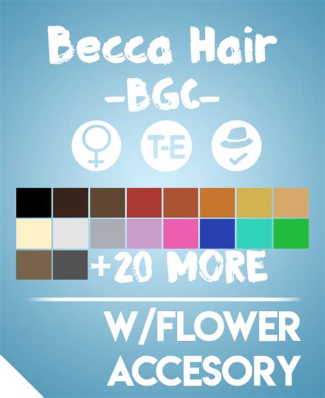 Faerietalesims Cc Finds Aharris00britney Becca Hair Bgc 18 Ea Colors