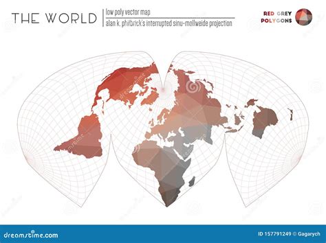 Mapa Del Mundo Poligonal Alan K Filbrick Ilustración Del Vector Ilustración De Recorrido