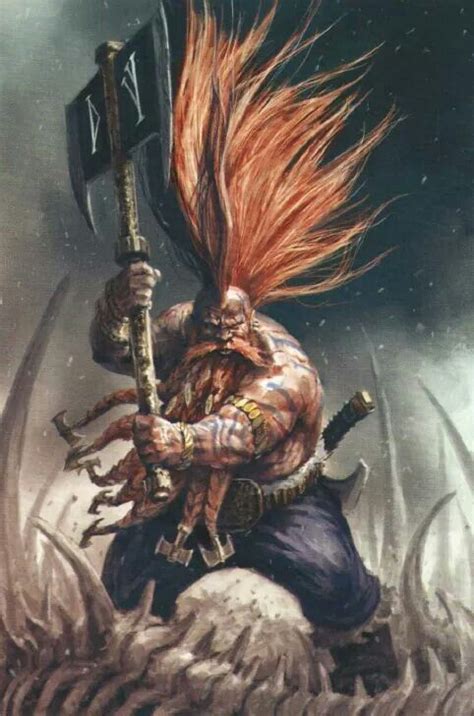 The Dwarf Gotrek In Warhammer Norse Mythology Fantasy Dwarf