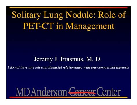 Pdf Solitary Lung Nodule Role Of Pet Ct In Management Solitary Pulmonary Nodule Clinical