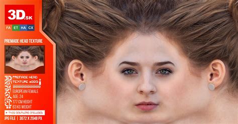 Female High Res Head Texture 223 By 3d Sk