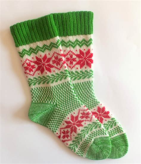 Knit Christmas wool socks with patterns Gift Christmas socks | Etsy
