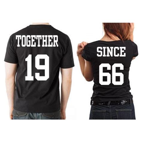 Together Since Anniversary T Shirts Couple Matching Set Tee Shirts