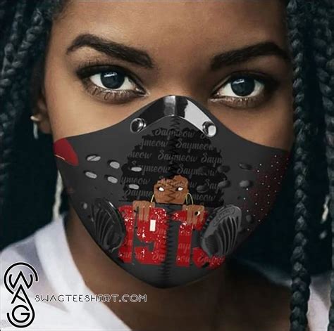 Delta Sigma Theta Sorority 1913 Black Girl Filter Carbon Face Mask