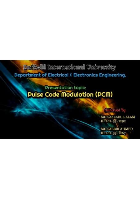 Pulse Code Modulationpcmpptx
