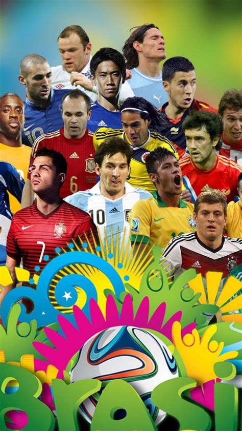 Brazil 2014 World Cup Football Stars Iphone Wallpapers Free Download