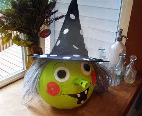 Painted Witch Pumpkin Painted Pumpkins Halloween Pumpkins Carvings