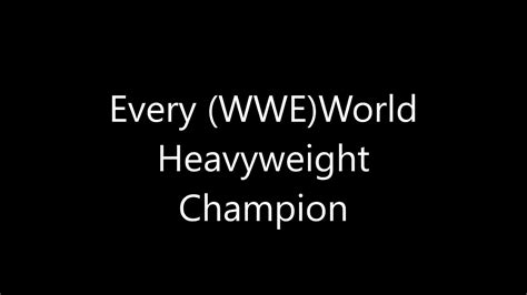Every Golden World Heavyweight Champion Youtube