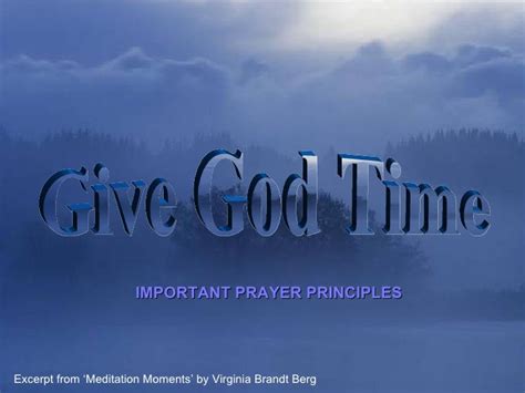 Give God Time