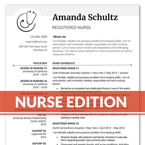 Nursing Resume Template Word Resume