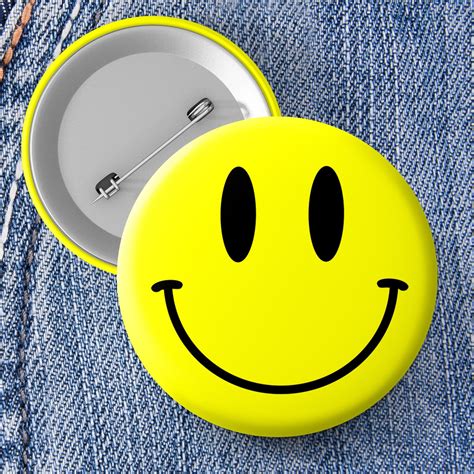 Smiley Gezicht Neon Gele Button Pin Badge Acid House Rave Etsy