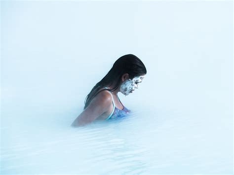 The Blue Lagoon Swimmer In The Famous Blue Lagoon Iceland Flickr