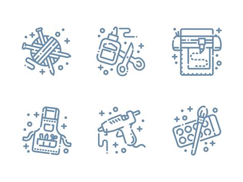 Arts And Crafts Icon Set By Crystal Gordon On Dribbble