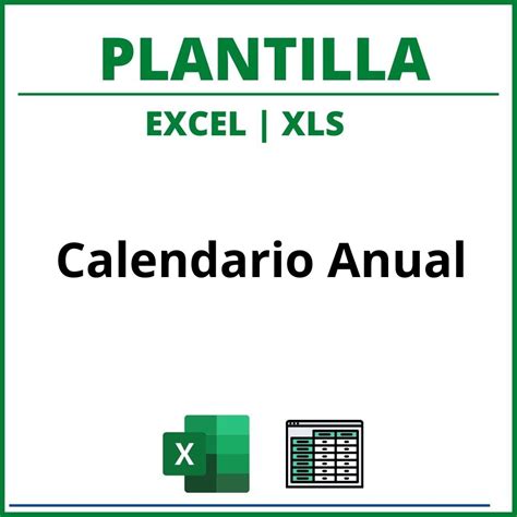 Plantilla Calendario Anual Excel