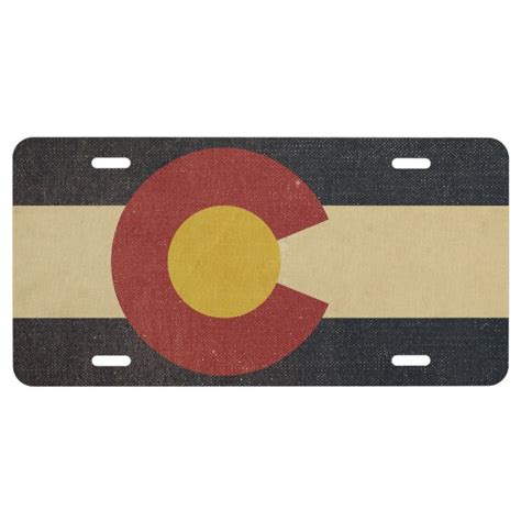 Vintage Colorado State Flag License Plate