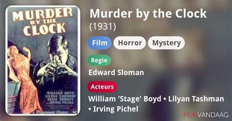 Murder By The Clock Film 1931 Filmvandaagnl
