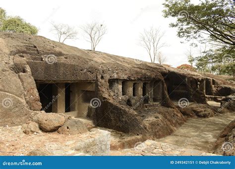 Mahakali Or Kondivite Cave Structures Stock Image Image Of Buddhism