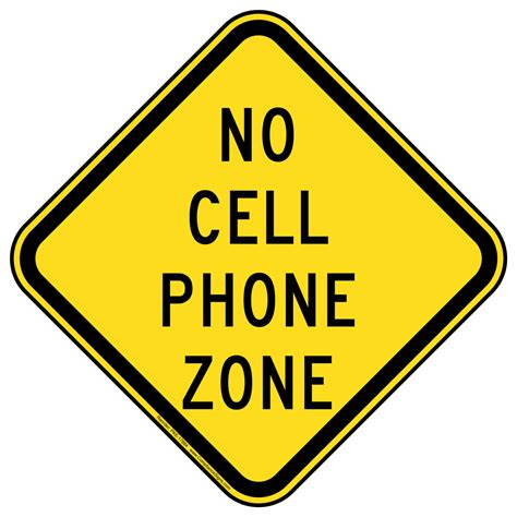 No Cell Phone Zone Sign Pke 17884 Cell Phones