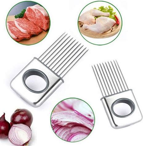 Onion Holder Slicer Vegetable Tools Tomato Cutter Stainless Steel