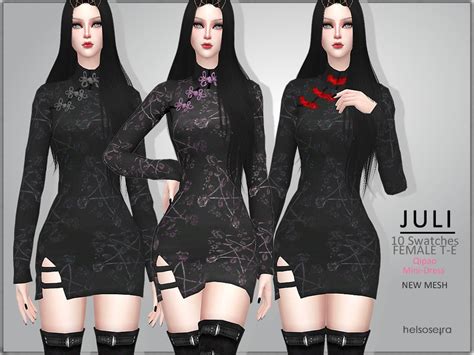 The Sims Resource Juli Goth Mini Dress