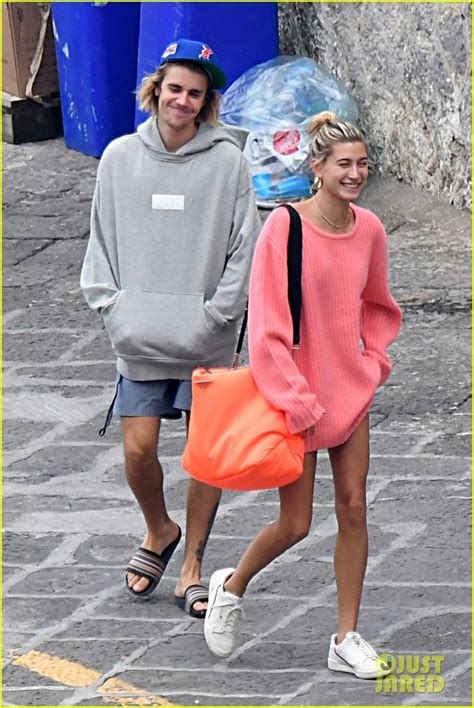 justin bieber and hailey baldwin bare their beach bodies engage in pda in italy photo 4152636
