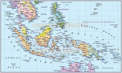 Vector Malaysiaindonesia Political Map 10m Scale In Illustrator And