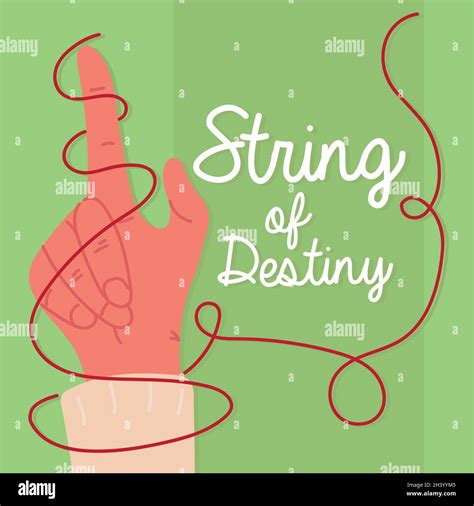 Red String Of Destiny Card Stock Vector Image And Art Alamy