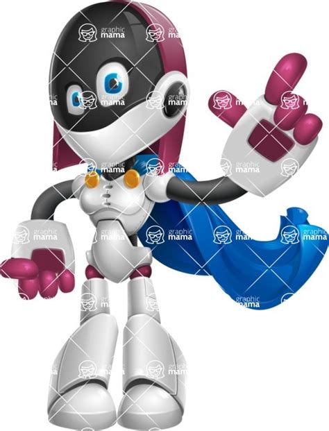 Vector Female Robot Character Diva Graphicmama Super