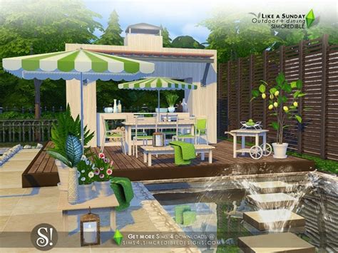Like A Sunday Garden Set By Simcredible At Tsr Sims 4 Updates