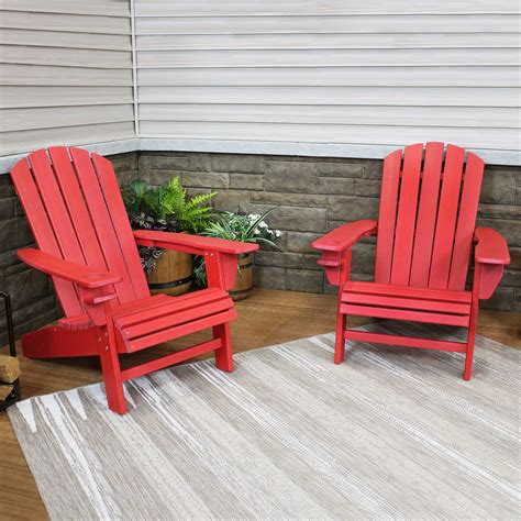 Sunnydaze All Weather Outdoor Adirondack Chair With Drink Holder